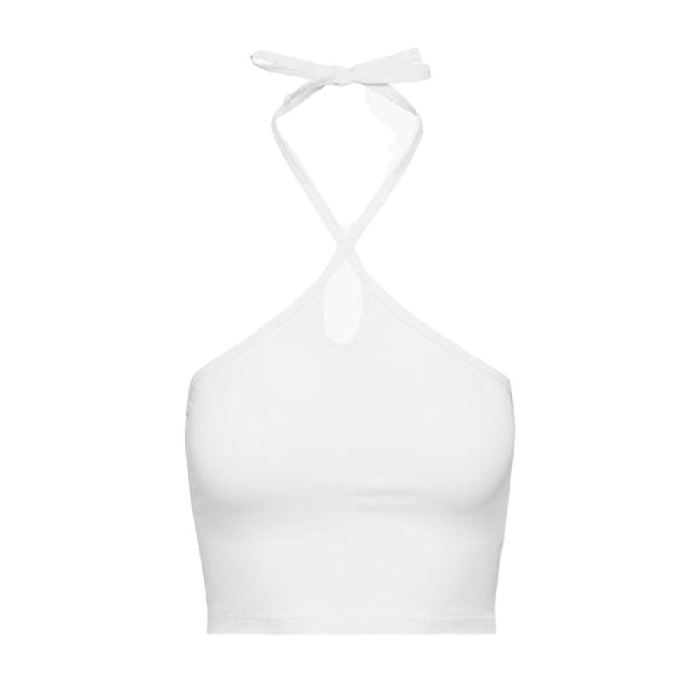 Aritzia Sunday Best Anisa Halter Top, White, Medium